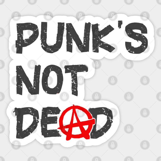 Punk Rock Music is Not Dead Sticker by PlanetMonkey